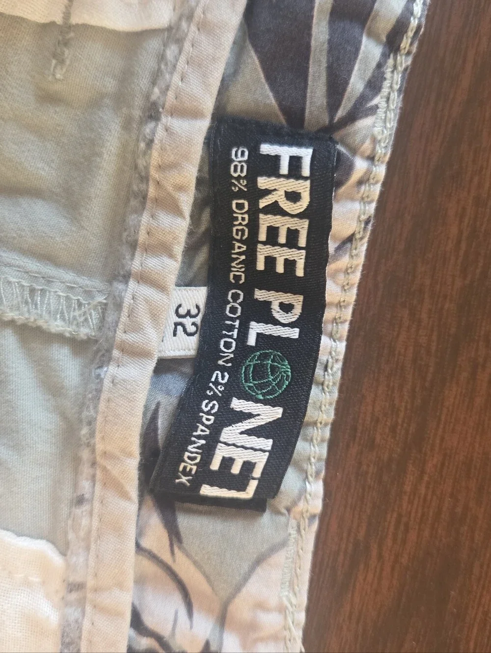 Free Planet Men's Light Khaki Flat Front Shorts
